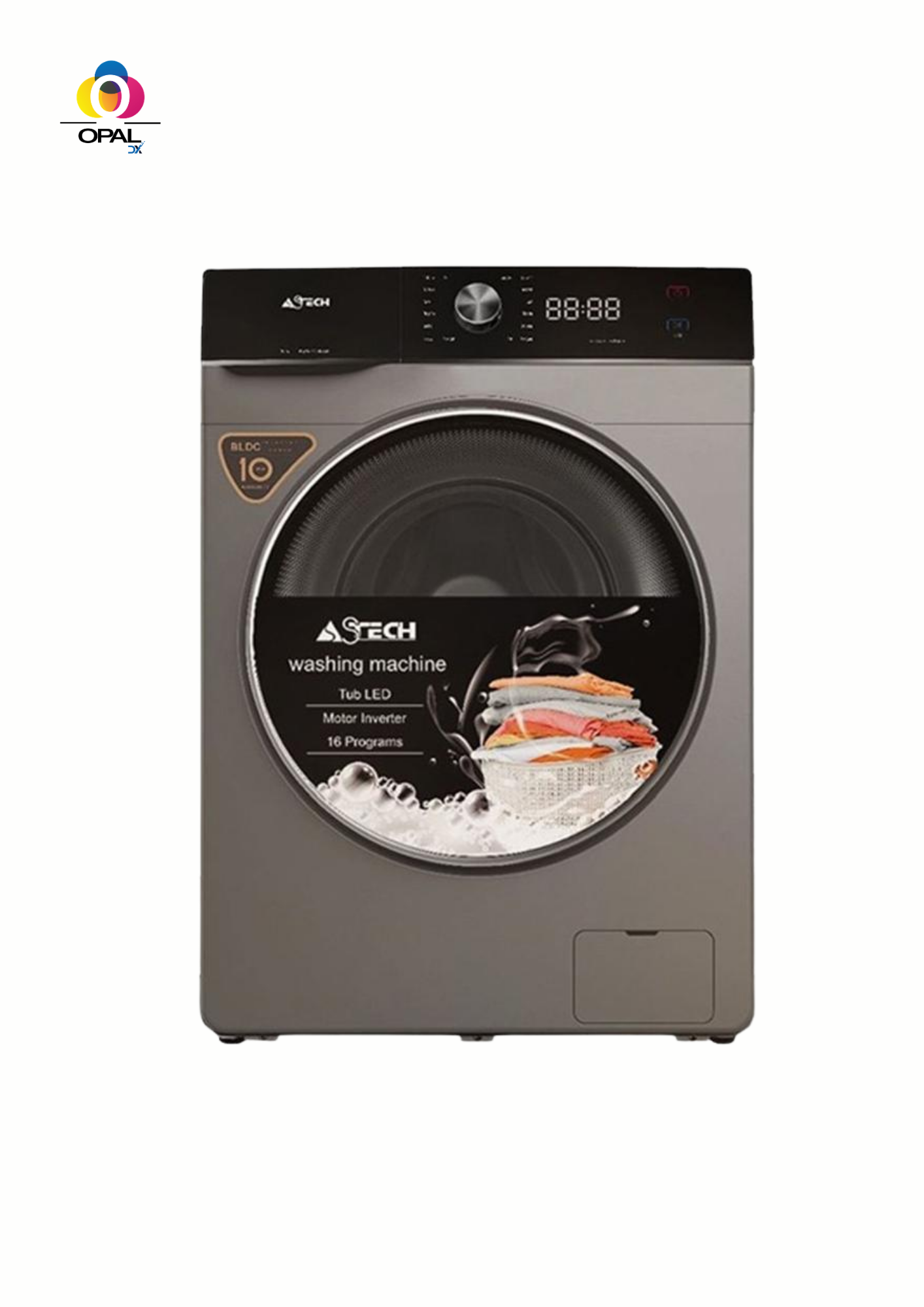 MACHINE À LAVER ASTECH 10KG INVERTER GRIS