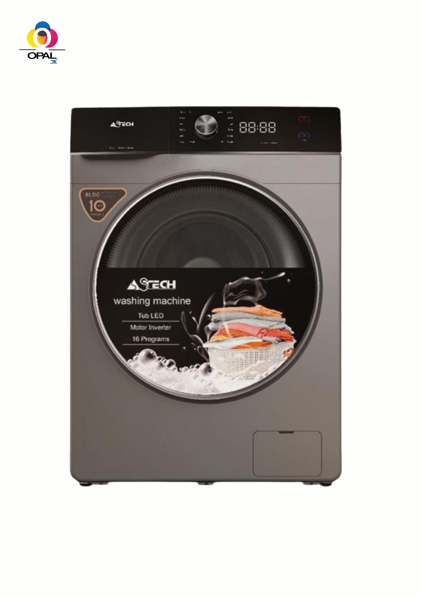 MACHINE À LAVER ASTECH 12KG INVERTER GRIS