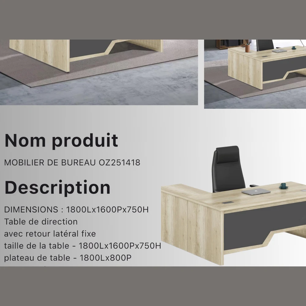 MOBILIER DE BUREAU RÉF "DESK"