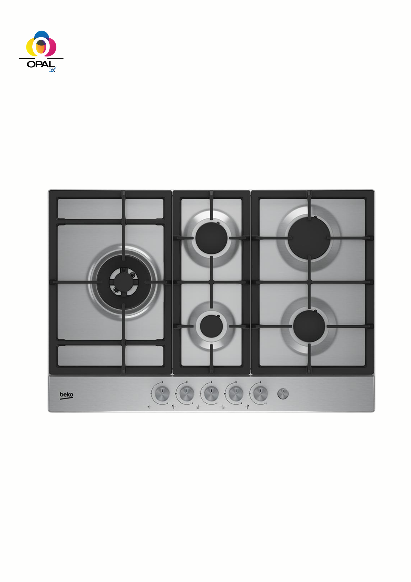 PLAQUE BEKO ENCASTRABLE 5 FEUX 90/60 INOX