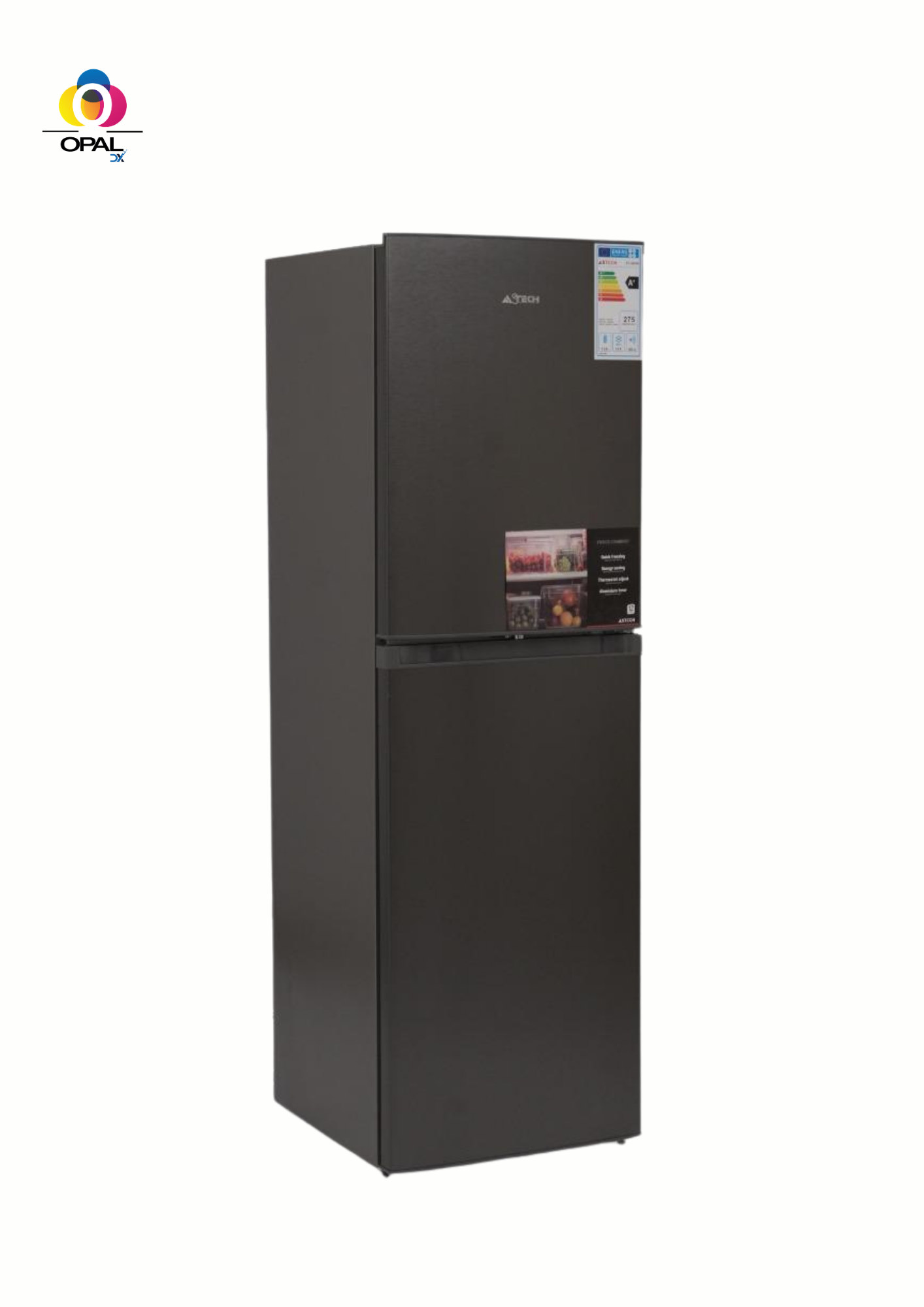 RÉFRIGÉRATEUR ASTECH COMBINÉ 5 TIROIRS GRIS 260LITRES